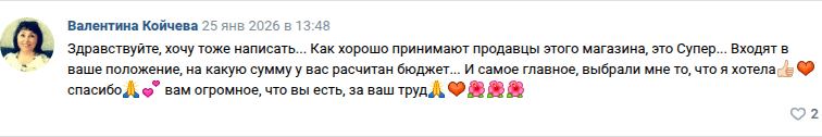 Отзыв: продавцы входят в положение и подбирают под бюджет